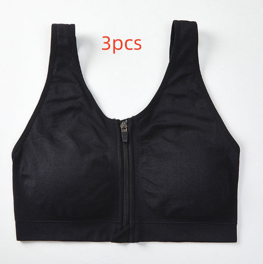 Soutien-gorge de sport à fermeture éclair sur le devant, résistant aux chocs, haute résistance, beauté du dos