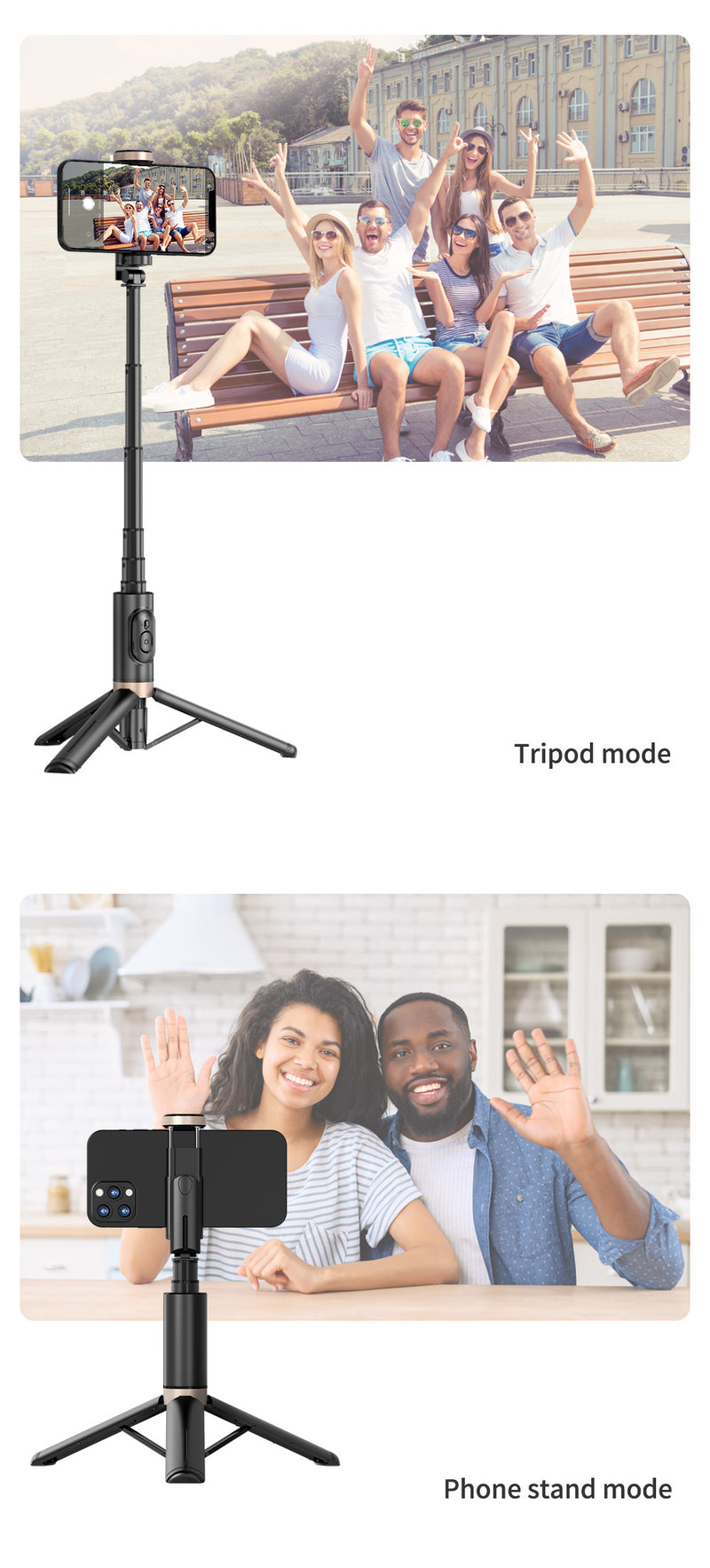 🤳✨ Selfie Stick &amp; Trépied Aluminium – Libérez Vos Mains, Capturez l'Instant Parfait
