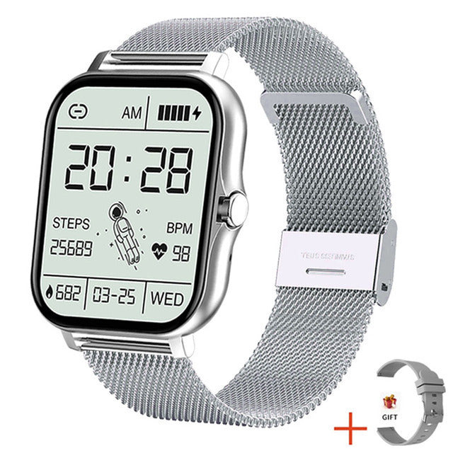 Montre connectée Y13, podomètre, surveillance de la fréquence cardiaque, appels compatibles Bluetooth