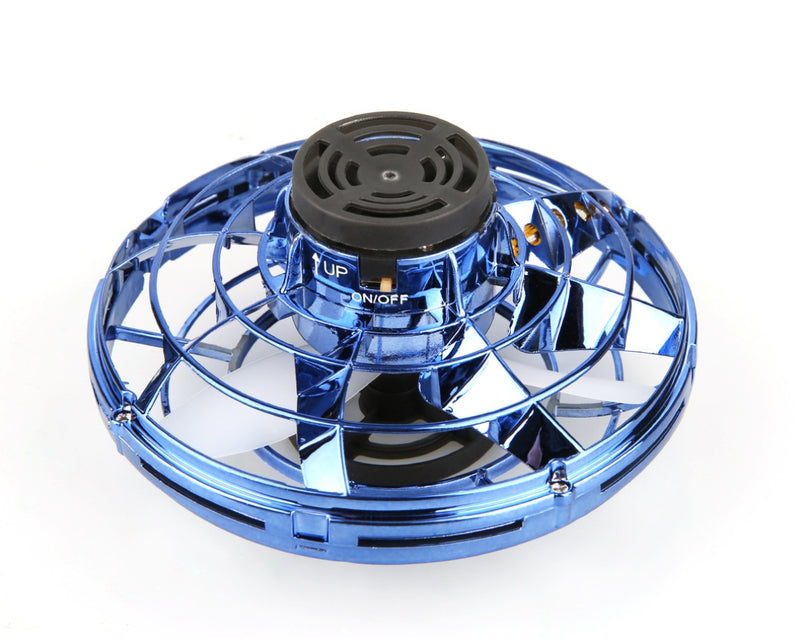 Mini jouet interactif de décompression gyroscopique du bout des doigts, drone LED de type OVNI, hélicoptère volant, jouet rotatif pour enfants