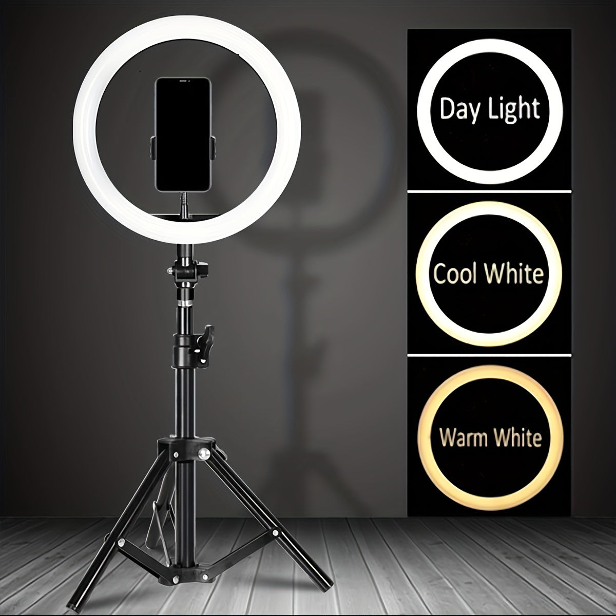 🌟 Selfie Ring Fill Light avec Support Trépied