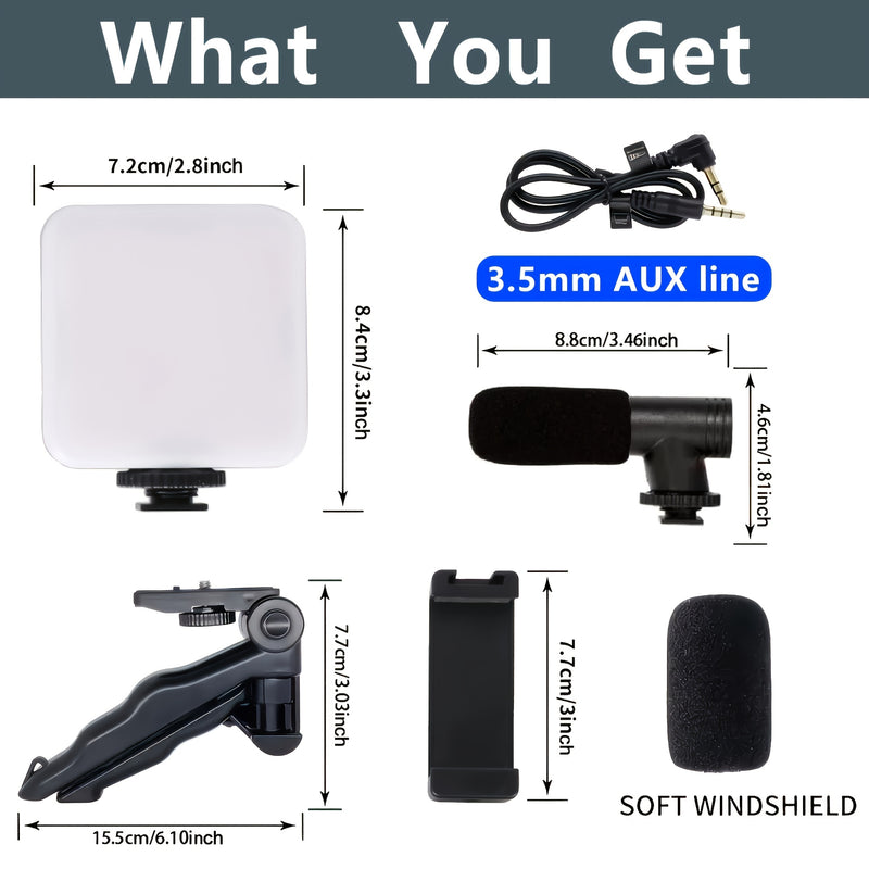 🎥✨5-en-1 LED Lighting Master – L'Outil Tout-En-Un des Créateurs Inspirés – Trépied ultra-stable pour selfies, interviews et plus encore – Portable, pivotant, luminosité réglable – Parfait pour les créateurs de contenu en déplacement