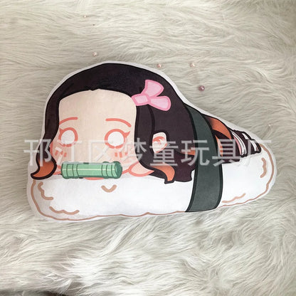 Poupée en peluche Demon Slayer Kimetsu No Yaiba, Anime Demon Slayer Kamado Tanjirou Nezuko Sushi, mignon et doux, pendentif clé en peluche, jouets