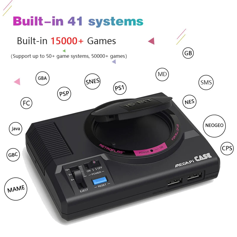 Coque de jeu portable rétro intégrée de plus de 45 000 pour SNES/MEGA