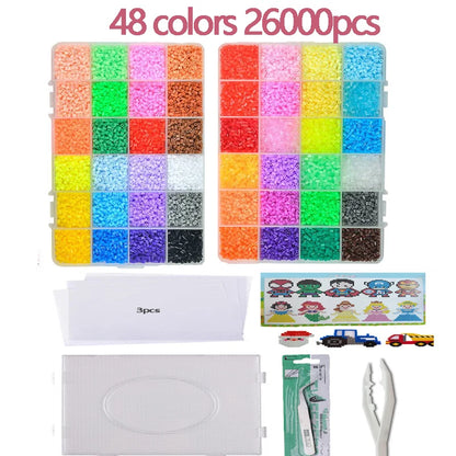 🧩✨Kit de Perles Hama 2.6mm – Créez, Assemblez, Repasser et Admirez Vos Œuvres !