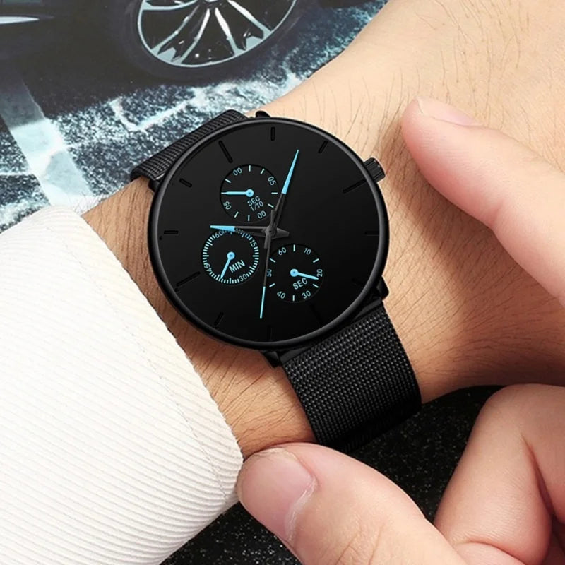 ⌚LUXOR™ – Montre Homme Classique ; Élégante en Acier Inoxydable | Ultra-Fine ; Intemporelle