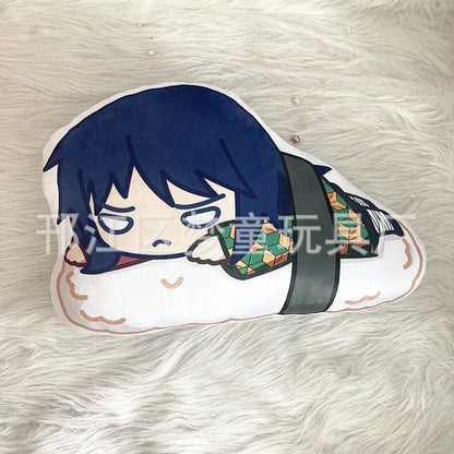 Poupée en peluche Demon Slayer Kimetsu No Yaiba, Anime Demon Slayer Kamado Tanjirou Nezuko Sushi, mignon et doux, pendentif clé en peluche, jouets