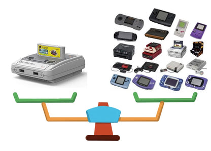 Coque de jeu portable rétro intégrée de plus de 45 000 pour SNES/MEGA