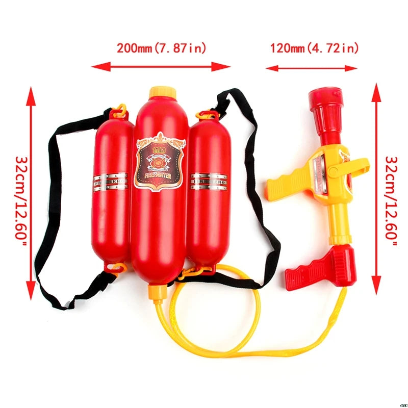 Pistolet à eau grande capacité, sac à dos de pompier, pistolet à eau extractible, jeux d'eau de plage, jouet d'extérieur, cadeau pour enfants