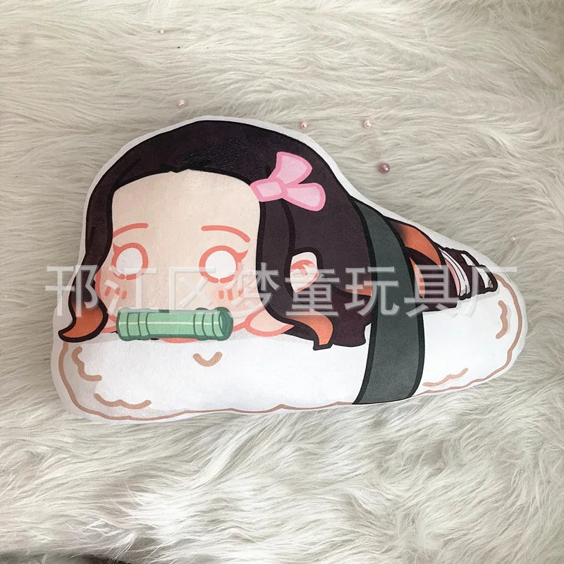 Poupée en peluche Demon Slayer Kimetsu No Yaiba, Anime Demon Slayer Kamado Tanjirou Nezuko Sushi, mignon et doux, pendentif clé en peluche, jouets
