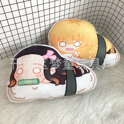 Poupée en peluche Demon Slayer Kimetsu No Yaiba, Anime Demon Slayer Kamado Tanjirou Nezuko Sushi, mignon et doux, pendentif clé en peluche, jouets