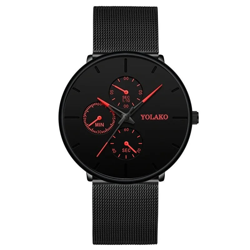 ⌚LUXOR™ – Montre Homme Classique ; Élégante en Acier Inoxydable | Ultra-Fine ; Intemporelle