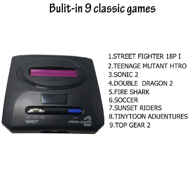 Pour console de jeu vidéo Sega MegaDrive MD2 Mini TV originale, joystick 16 bits, sortie AV, double manette filaire, livraison directe