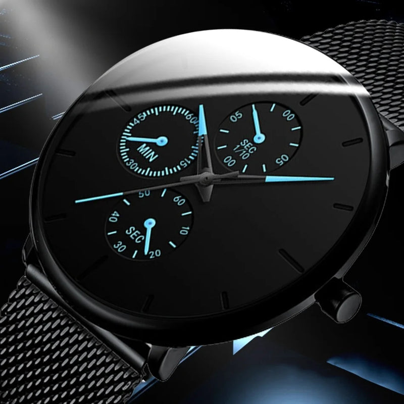 ⌚LUXOR™ – Montre Homme Classique ; Élégante en Acier Inoxydable | Ultra-Fine ; Intemporelle