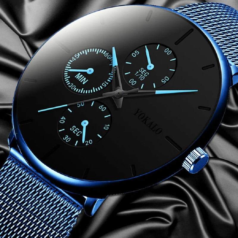 ⌚LUXOR™ – Montre Homme Classique ; Élégante en Acier Inoxydable | Ultra-Fine ; Intemporelle