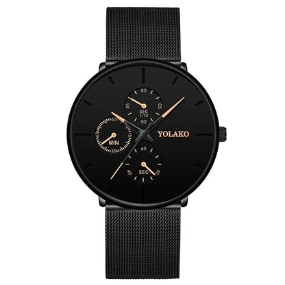 ⌚LUXOR™ – Montre Homme Classique ; Élégante en Acier Inoxydable | Ultra-Fine ; Intemporelle