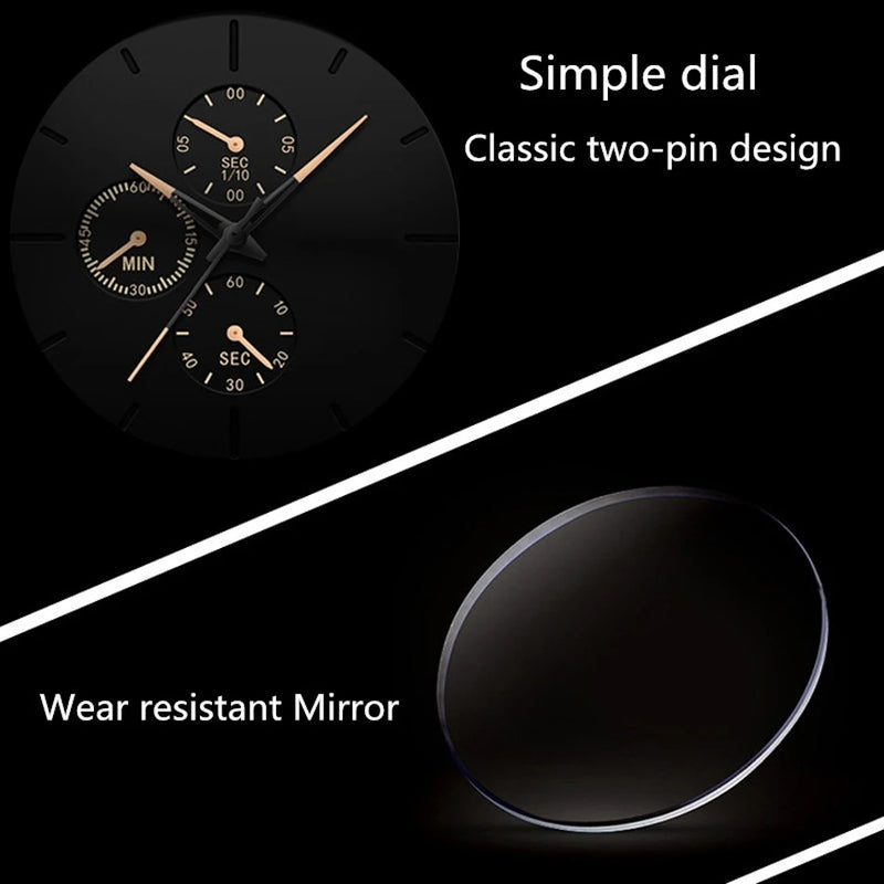 ⌚LUXOR™ – Montre Homme Classique ; Élégante en Acier Inoxydable | Ultra-Fine ; Intemporelle