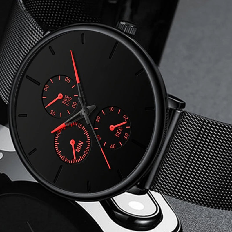 ⌚LUXOR™ – Montre Homme Classique ; Élégante en Acier Inoxydable | Ultra-Fine ; Intemporelle