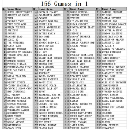 156 jeux pour console de jeu rétro Sega Megadrive Mini Arcade