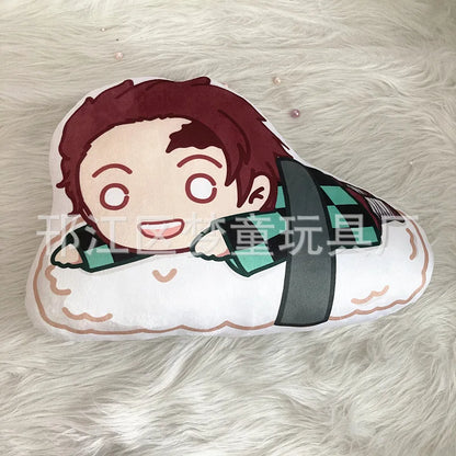 Poupée en peluche Demon Slayer Kimetsu No Yaiba, Anime Demon Slayer Kamado Tanjirou Nezuko Sushi, mignon et doux, pendentif clé en peluche, jouets