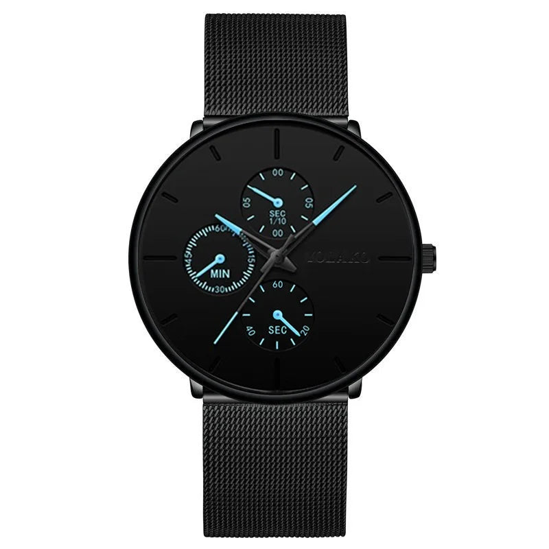 ⌚LUXOR™ – Montre Homme Classique ; Élégante en Acier Inoxydable | Ultra-Fine ; Intemporelle