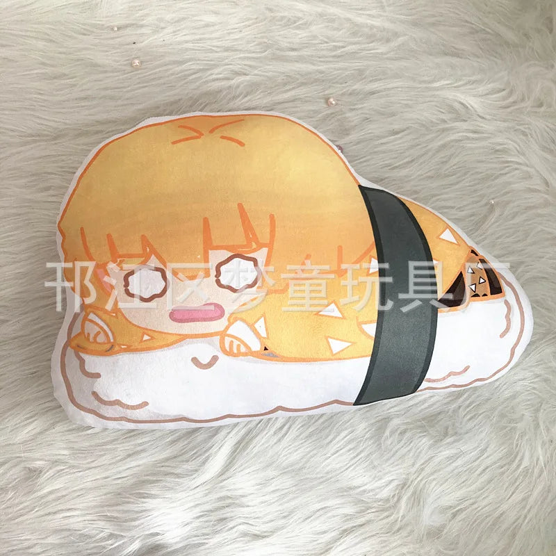 Poupée en peluche Demon Slayer Kimetsu No Yaiba, Anime Demon Slayer Kamado Tanjirou Nezuko Sushi, mignon et doux, pendentif clé en peluche, jouets