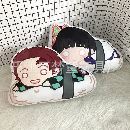 Poupée en peluche Demon Slayer Kimetsu No Yaiba, Anime Demon Slayer Kamado Tanjirou Nezuko Sushi, mignon et doux, pendentif clé en peluche, jouets