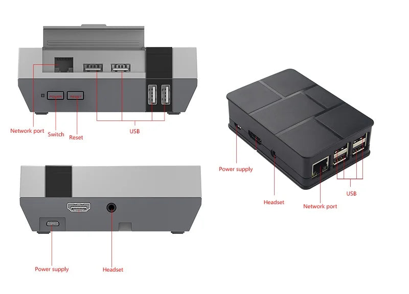 Coque de jeu portable rétro intégrée de plus de 45 000 pour SNES/MEGA