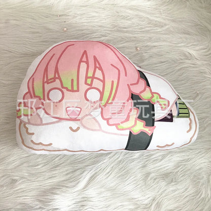 Poupée en peluche Demon Slayer Kimetsu No Yaiba, Anime Demon Slayer Kamado Tanjirou Nezuko Sushi, mignon et doux, pendentif clé en peluche, jouets
