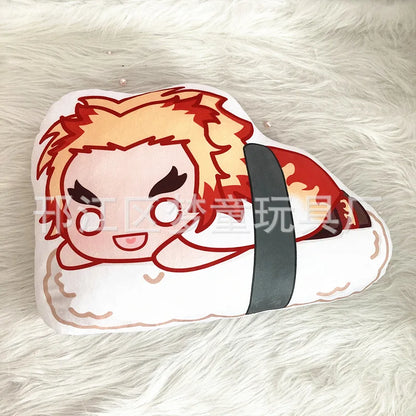 Poupée en peluche Demon Slayer Kimetsu No Yaiba, Anime Demon Slayer Kamado Tanjirou Nezuko Sushi, mignon et doux, pendentif clé en peluche, jouets