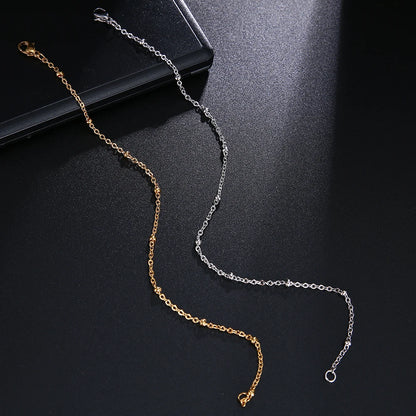 Bracelets chaîne en acier inoxydable CACANA pour hommes et femmes, couleur or et argent