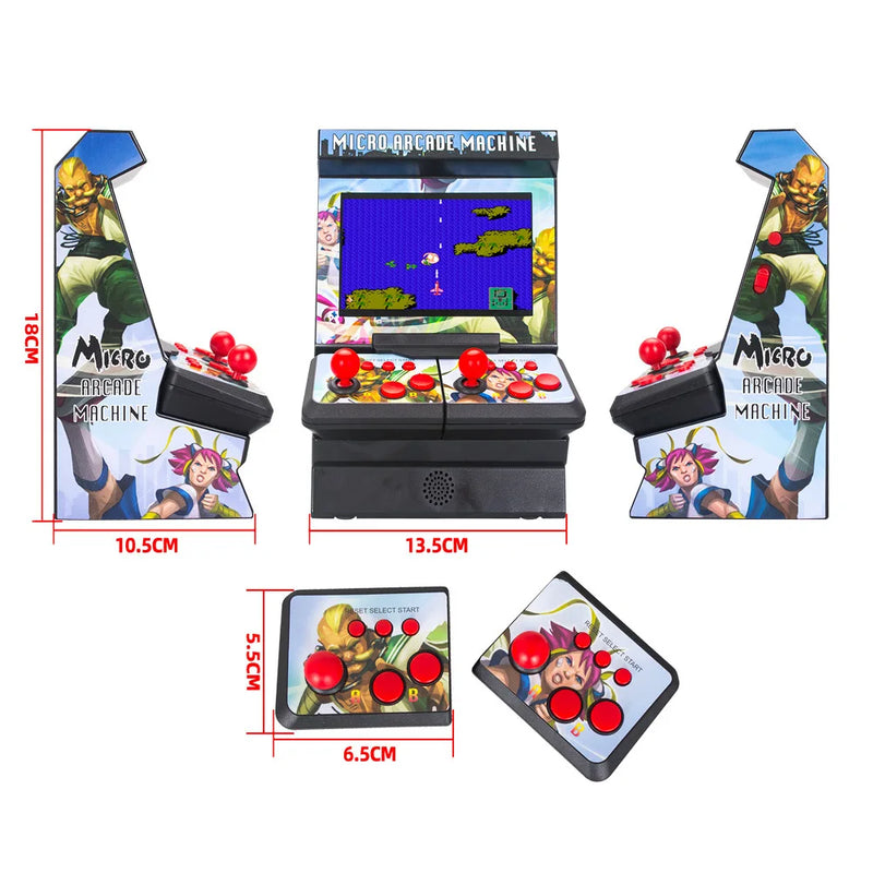 Mini console de jeu portable sans fil rétro classique TFT 4,3 pouces, micro-arcade, 300 jeux intégrés, sortie TV