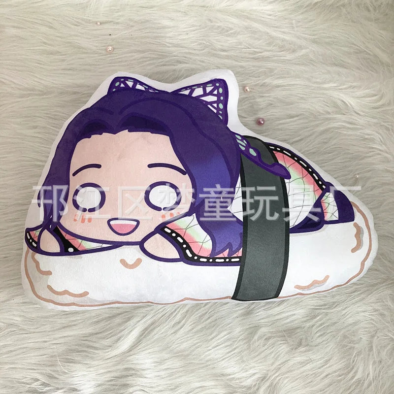 Poupée en peluche Demon Slayer Kimetsu No Yaiba, Anime Demon Slayer Kamado Tanjirou Nezuko Sushi, mignon et doux, pendentif clé en peluche, jouets