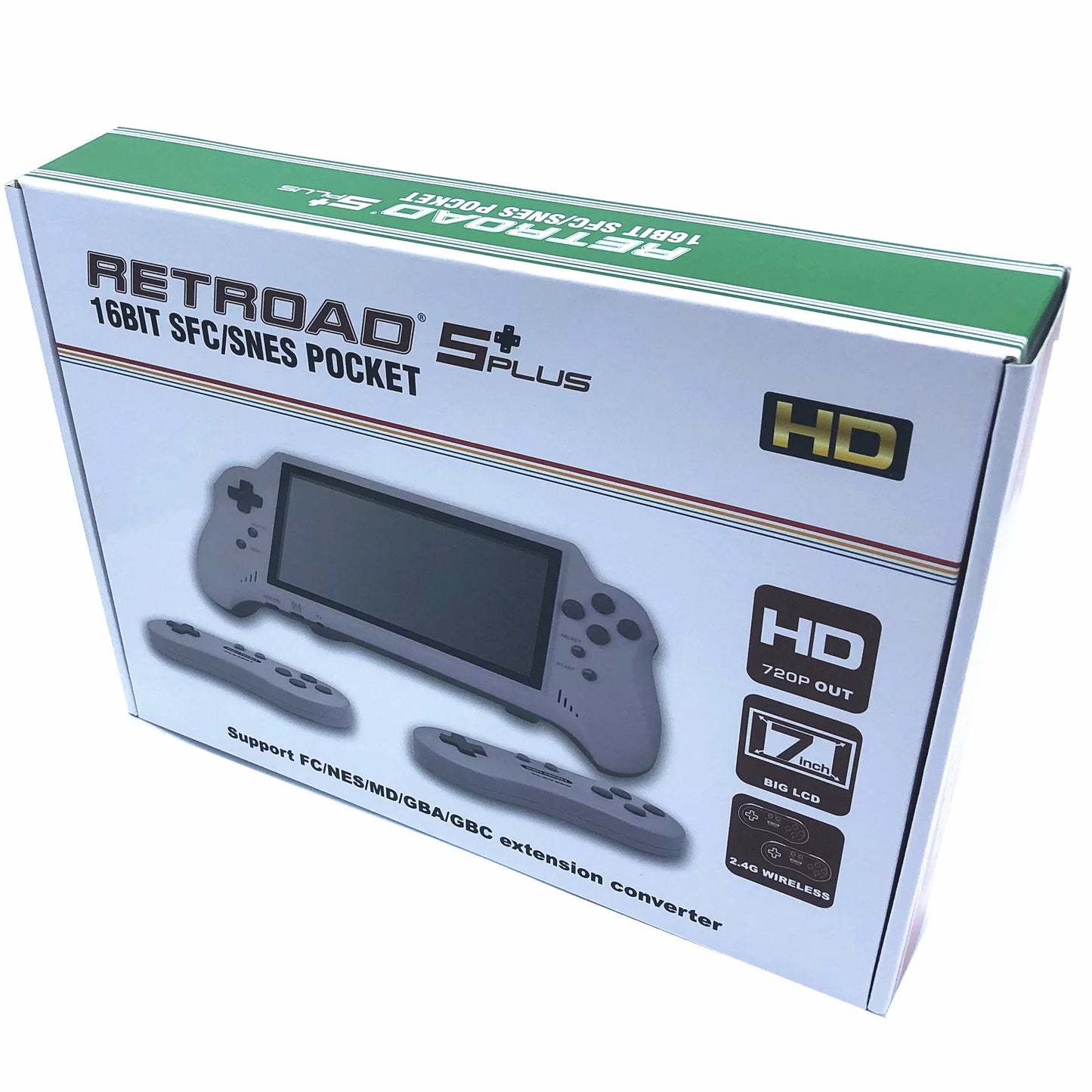 Console de jeu vidéo 16 bits HD ULTRA SNES POCKET RETROAD 5PLUS