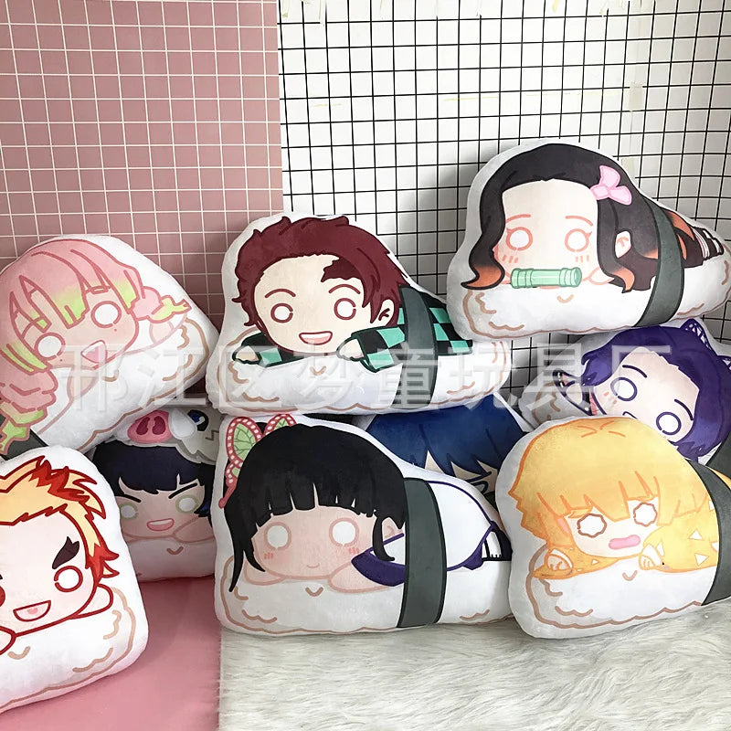Poupée en peluche Demon Slayer Kimetsu No Yaiba, Anime Demon Slayer Kamado Tanjirou Nezuko Sushi, mignon et doux, pendentif clé en peluche, jouets
