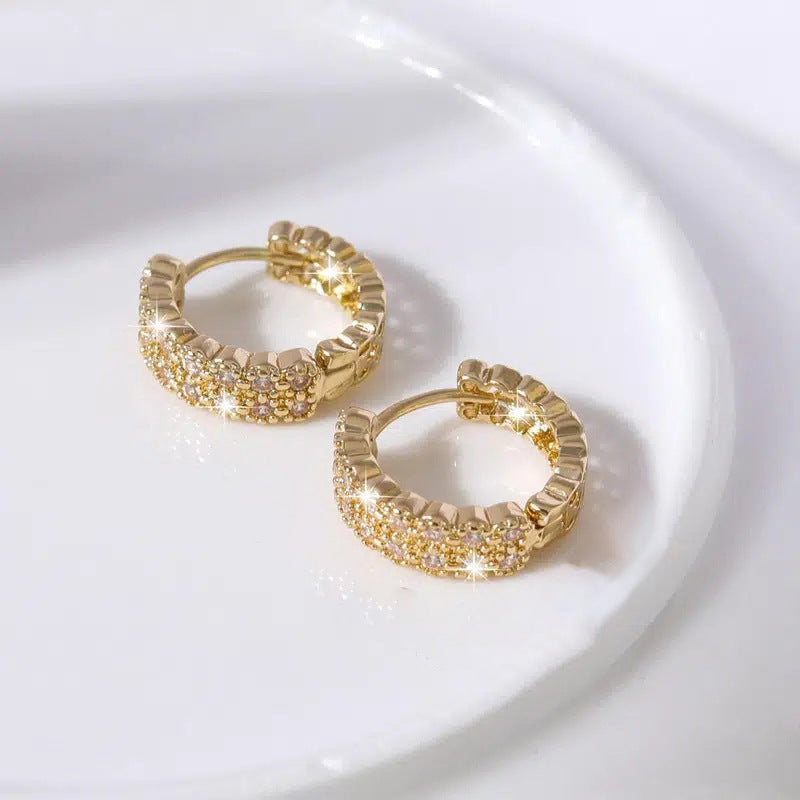Boucles d'oreilles rétro françaises en or