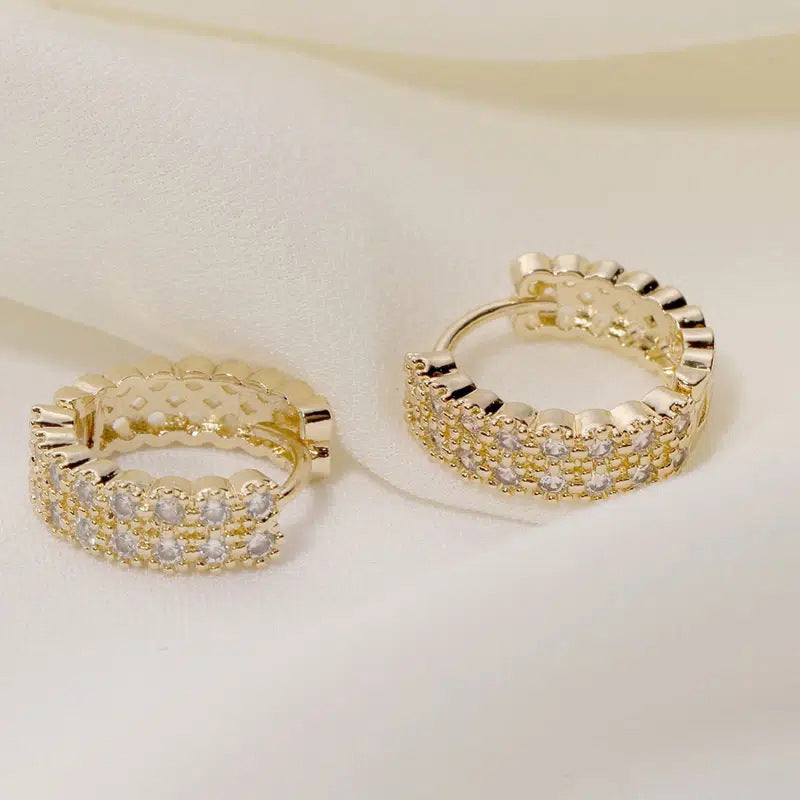 Boucles d'oreilles rétro françaises en or