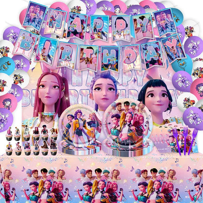 🎈🎤 Kit Anniversaire K-POP Chasseurs de Démons – La Fête Épique au Style Coréen Fantastique !