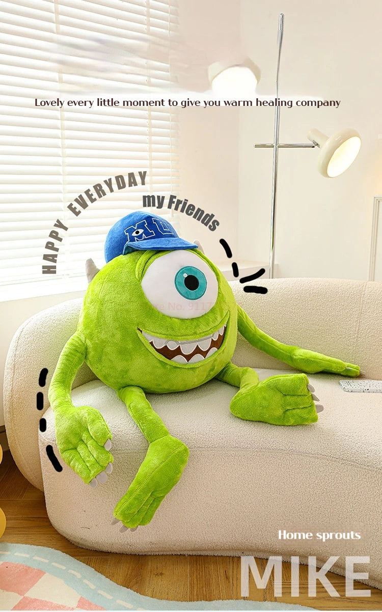 Peluche Mike Wazowski de Disney Monsters University, coussin décoratif pour canapé, décoration de chambre, cadeaux de Noël pour enfants