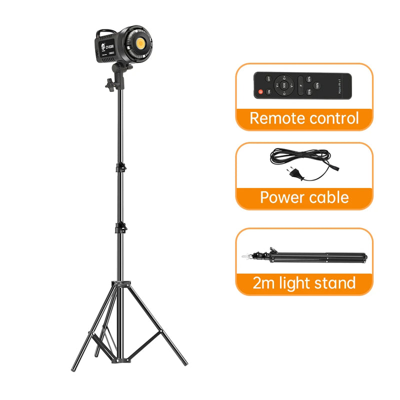 Lumière du jour LED pour la photographie et la vidéo, lampe solaire balance, flash de portrait, accessoires de studio, YouTube Live, 100W