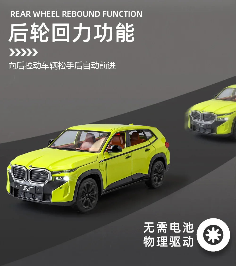 BMW XM SUV Alliage Voiture Moulée Sous Pression &amp; Véhicules Jouets Modèle De Voiture Son et Lumière Voiture À Tirer