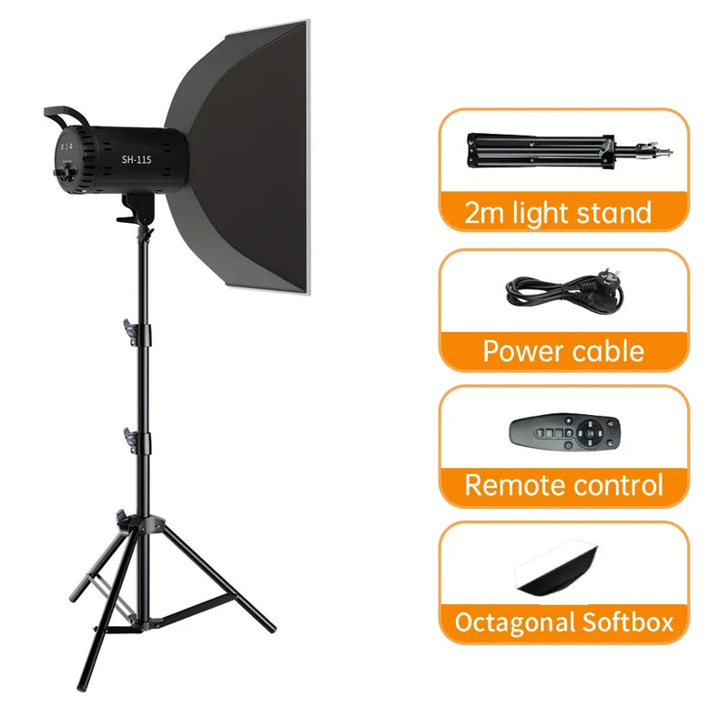 Lumière du jour LED pour la photographie et la vidéo, lampe solaire balance, flash de portrait, accessoires de studio, YouTube Live, 100W