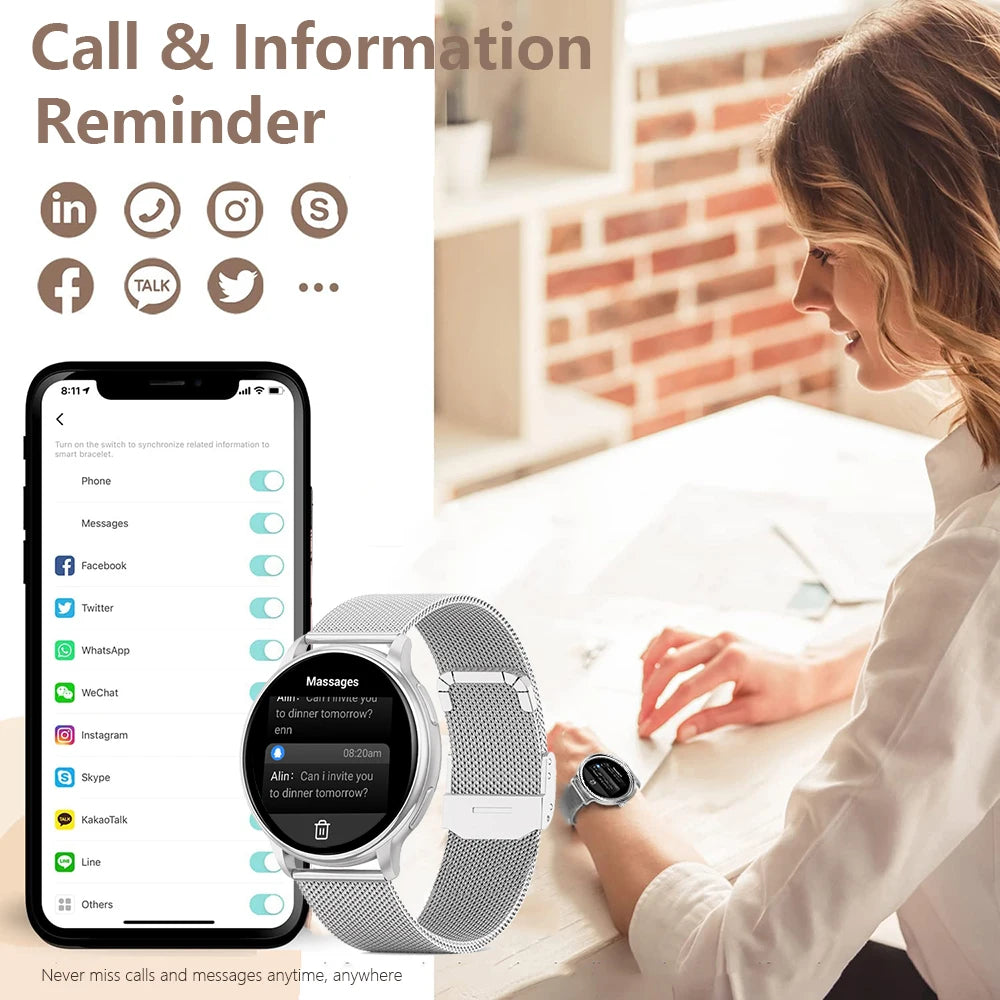 ⌚MEVADEN Y22™ – Smartwatch Élite pour Homme & Femme - Appels, Cadrans Personnalisés; Suivi Sport