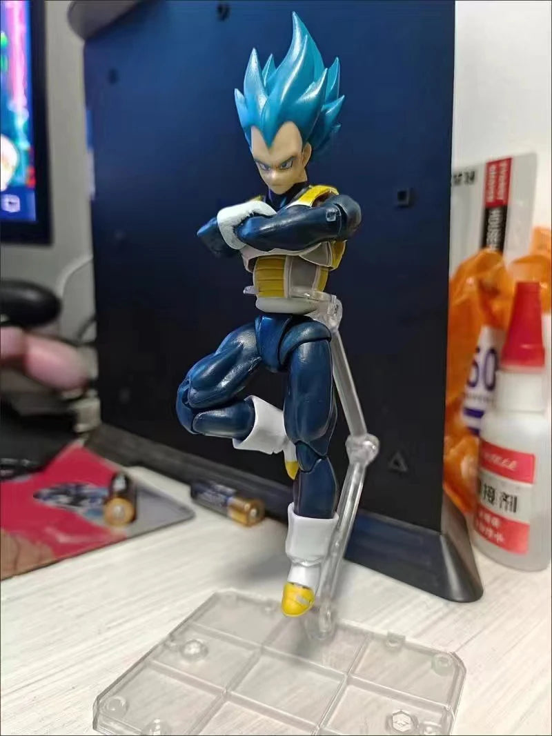 Figurines de l'anime Dragon Ball Super, figurine Majin Vegeta, modèle mobile à collectionner, SHF Super Saiyan God Vegeta, jouets
