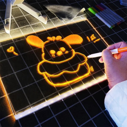 🎨💡Tableau LED Transparent Magique – Dessinez en Lumière, Apprenez en Couleurs !
