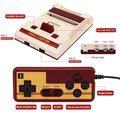 Console de jeux vidéo 8 bits avec 500 jeux classiques intégrés, ordinateur familial, téléviseur