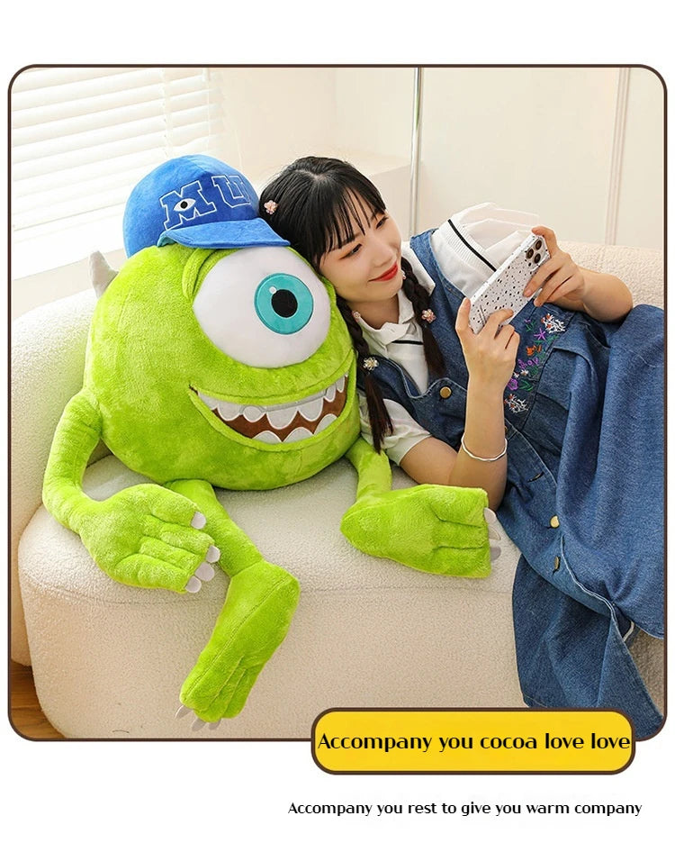 Peluche Mike Wazowski de Disney Monsters University, coussin décoratif pour canapé, décoration de chambre, cadeaux de Noël pour enfants