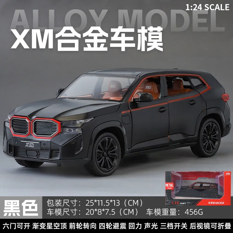 BMW XM SUV Alliage Voiture Moulée Sous Pression &amp; Véhicules Jouets Modèle De Voiture Son et Lumière Voiture À Tirer