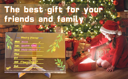 🎨💡Tableau LED Transparent Magique – Dessinez en Lumière, Apprenez en Couleurs !