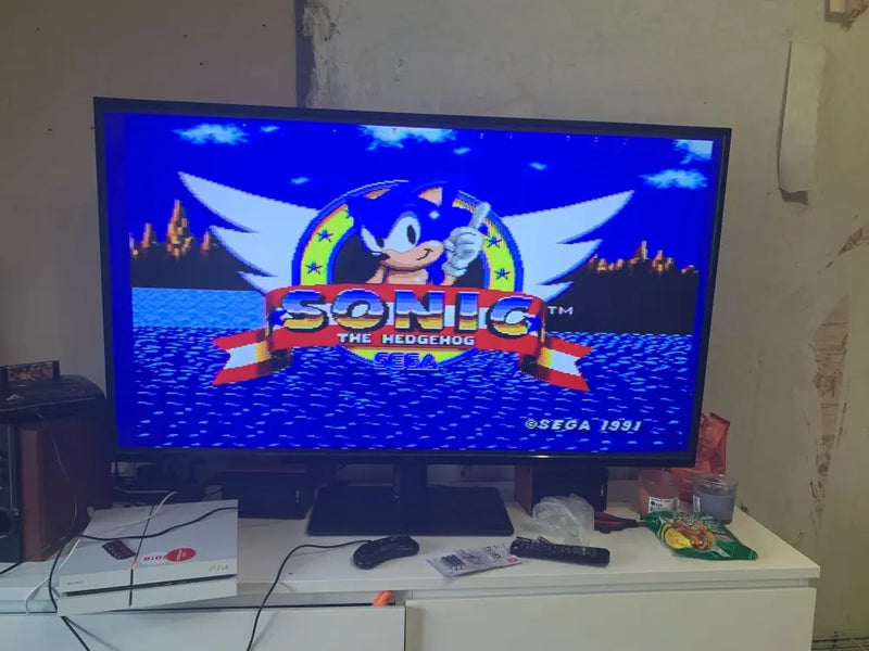 Console de jeu vidéo Sega MD2 2 TV, version PAL, couleur noire, prise UE, carte classique 16 bits, pour garçon